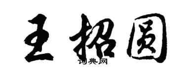 胡问遂王招圆行书个性签名怎么写