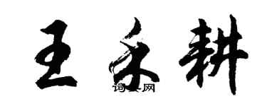 胡问遂王禾耕行书个性签名怎么写
