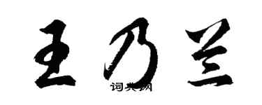 胡问遂王乃兰行书个性签名怎么写