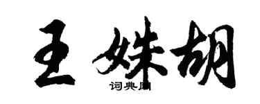 胡问遂王姝胡行书个性签名怎么写