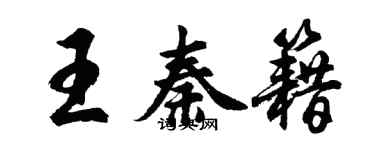 胡问遂王秦籍行书个性签名怎么写