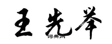 胡问遂王先举行书个性签名怎么写