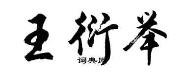 胡问遂王衍举行书个性签名怎么写
