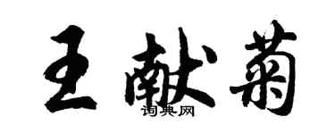 胡问遂王献菊行书个性签名怎么写