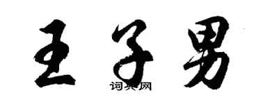 胡问遂王子男行书个性签名怎么写