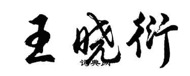 胡问遂王晓衍行书个性签名怎么写