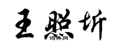 胡问遂王照圻行书个性签名怎么写