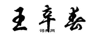 胡问遂王辛春行书个性签名怎么写
