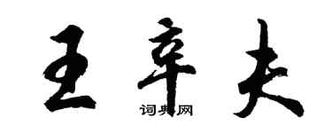 胡问遂王辛夫行书个性签名怎么写