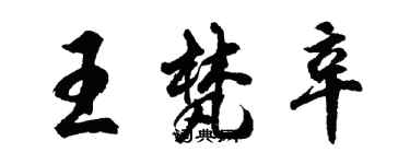 胡问遂王梵辛行书个性签名怎么写