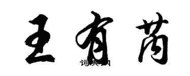 胡问遂王有芮行书个性签名怎么写