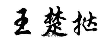 胡问遂王楚挞行书个性签名怎么写