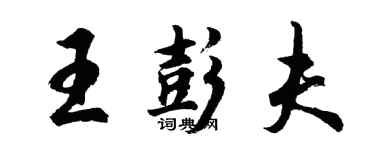 胡问遂王彭夫行书个性签名怎么写