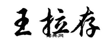 胡问遂王拉存行书个性签名怎么写