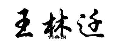 胡问遂王林迁行书个性签名怎么写