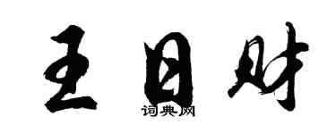 胡问遂王日财行书个性签名怎么写