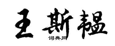 胡问遂王斯韫行书个性签名怎么写