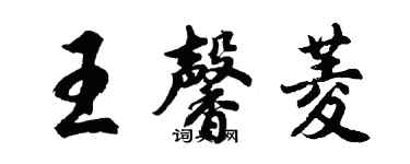 胡问遂王馨菱行书个性签名怎么写