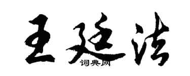 胡问遂王廷法行书个性签名怎么写