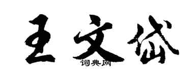 胡问遂王文岱行书个性签名怎么写