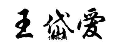 胡问遂王岱爱行书个性签名怎么写
