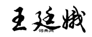 胡问遂王廷娥行书个性签名怎么写