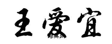 胡问遂王爱宜行书个性签名怎么写
