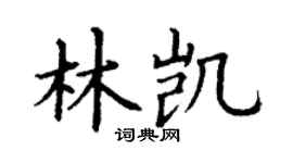 丁谦林凯楷书个性签名怎么写