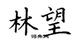 丁谦林望楷书个性签名怎么写