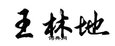 胡问遂王林地行书个性签名怎么写