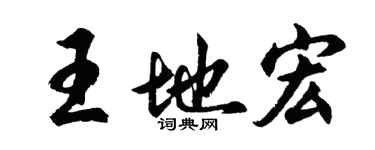 胡问遂王地宏行书个性签名怎么写