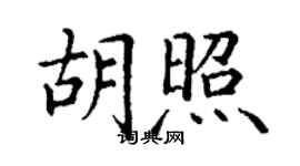 丁谦胡照楷书个性签名怎么写