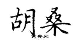 丁谦胡桑楷书个性签名怎么写