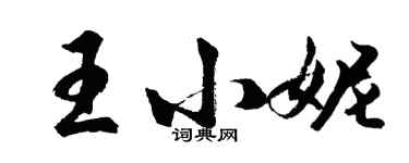 胡问遂王小妮行书个性签名怎么写