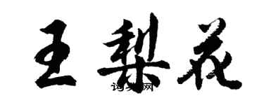 胡问遂王梨花行书个性签名怎么写
