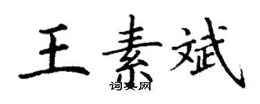 丁谦王素斌楷书个性签名怎么写