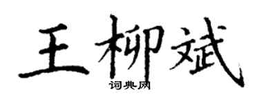 丁谦王柳斌楷书个性签名怎么写