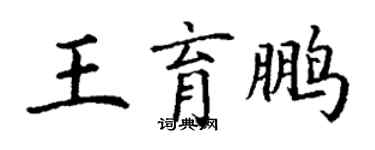丁谦王育鹏楷书个性签名怎么写