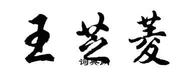 胡问遂王芝菱行书个性签名怎么写