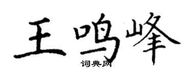 丁谦王鸣峰楷书个性签名怎么写