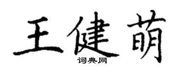 丁谦王健萌楷书个性签名怎么写