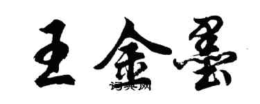 胡问遂王金墨行书个性签名怎么写