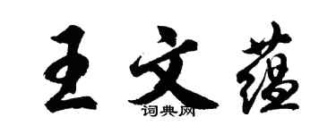 胡问遂王文蕴行书个性签名怎么写