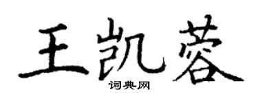丁谦王凯蓉楷书个性签名怎么写