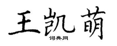 丁谦王凯萌楷书个性签名怎么写