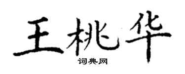 丁谦王桃华楷书个性签名怎么写