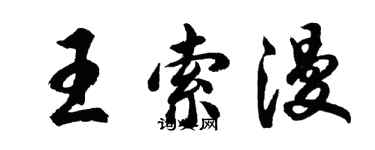 胡问遂王索漫行书个性签名怎么写