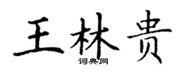 丁谦王林贵楷书个性签名怎么写