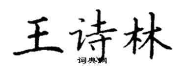 丁谦王诗林楷书个性签名怎么写