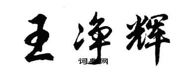 胡问遂王净辉行书个性签名怎么写